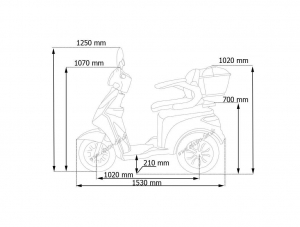 Eco Engel 501, 1000 Watt Blau, Blei Akku, 25 km/h