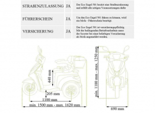 Eco Engel 501 Elektromobil Schwarz 1000 Watt