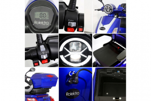 Rolektro E-Trike 25 V.2, Blau, Bleigel Akkus, 1000 Watt