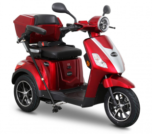 Rolektro, E-Trike 25 V.2, Rot, Bleigel Akkus, 1000 Watt