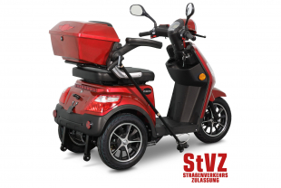 Rolektro, E-Trike 25 V.2, Rot, Bleigel Akkus, 1000 Watt