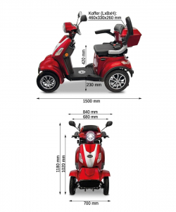 Rolektro E-Quad 15 V.2 Blei-Gel, Rot, 15 km/h