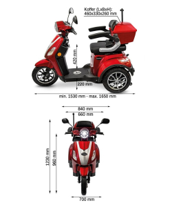 Rolektro, E-Trike 25 V.3 Lithium Akku, 1000 Watt Schwarz