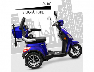 Rolektro, E-Trike 25 V.3 Lithium Akku, Blau 1000 Watt