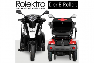 Rolektro, E-Trike 25 V.2, Schwarz, Bleigel Akkus, 1000 Watt