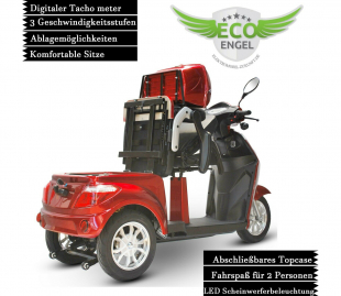 Elektromobil ECO ENGEL 503 Rot, 25 km/h, 20Ah Lithium Akkus