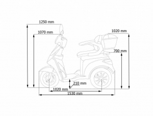 ECO ENGEL 501, 20Ah Li-Ionen Akku, 25 km/h Blau Elektromobil