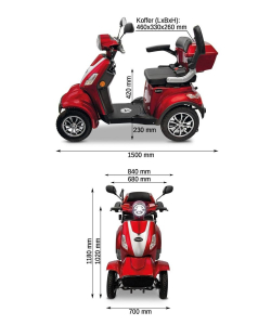 Rolektro E-Quad 25 V.3 Lithium Schwarz, 1000 Watt, 25 km/h