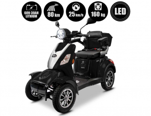 Rolektro E-Quad 25 V.3 Lithium Schwarz, 1000 Watt, 25 km/h