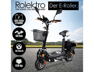 Rolektro E-Joy 45 Lithium, Schwarz, 1000 Watt, 45 km/h