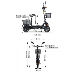 Rolektro E-Joy 20 Lithium, Schwarz, 20 km/h