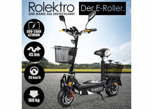 Rolektro E-Joy 20 Lithium, Schwarz, 20 km/h