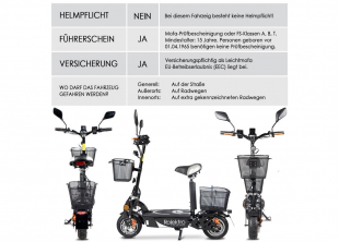 Rolektro E-Joy 20 Lithium, Schwarz, 20 km/h