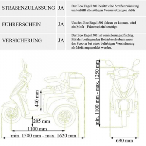 Elektromobil ECO ENGEL 501 Rot mit 30Ah Li-Io Akku, 25 km/h