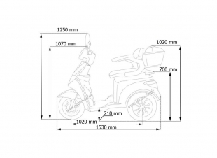 ECO ENGEL 501 Wei, 25 km/h, 1000 Watt Dreirad, 25 km/h