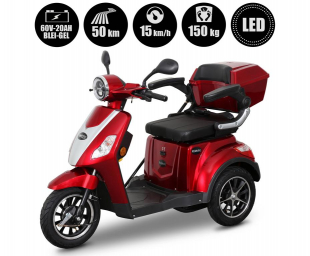 Rolektro E-Trike 15 V.2 Blei-Gel, Rot, 15 km/h