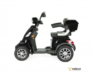 VELECO FASTER Seniorenmobil 4-Rad, 1000W, 12 km/h, Schwarz