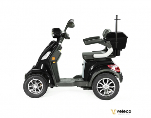 VELECO FASTER Seniorenmobil 4-Rad, 1000W, 12 km/h, Schwarz