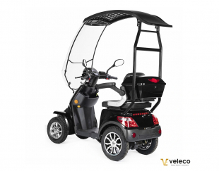 Veleco FASTER Seniorenmobil mit Dach 4-Rad, 12 km/h Schwarz