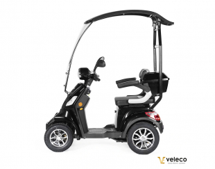 Veleco FASTER Seniorenmobil mit Dach 4-Rad, 12 km/h Schwarz