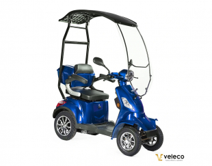 Veleco FASTER Seniorenmobil mit Dach, 1000W,4-Rad, 12 km/h Blau