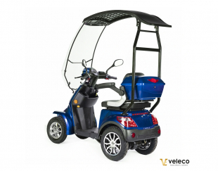 Veleco FASTER Seniorenmobil mit Dach, 1000W,4-Rad, 12 km/h Blau