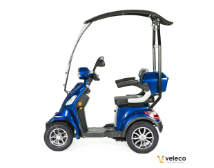 Veleco FASTER Seniorenmobil mit Dach, 1000W,4-Rad, 12 km/h Blau