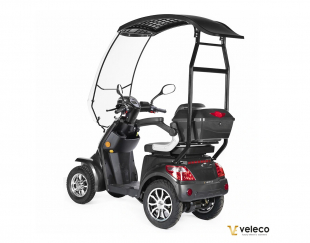 Veleco FASTER Seniorenmobil mit Dach, 1000W, 4-Rad, 12 km/h Grau