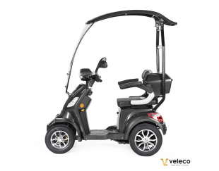 Veleco FASTER Seniorenmobil mit Dach, 1000W, 4-Rad, 12 km/h Grau