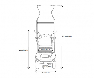 Veleco FASTER Seniorenmobil mit Dach 12 km/h, 4-Rad, Lithium-Ionen