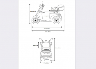 VELECO Faster Seniorenmobil Lithium-Ionen Akku 4-Rad, 1000W, 12 km/h