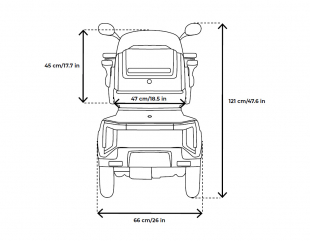 Veleco GRAVIS Seniorenmobil 4-Rad Elektroroller 1000W, 12 km/h