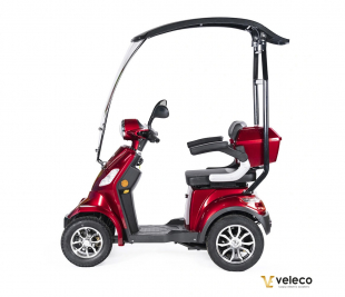 Veleco FASTER Seniorenmobil mit Dach 4-Rad, 12 km/h Rot