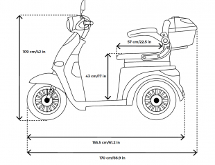 VELECO CRISTAL Elektroroller Seniorenmobil 12 km/h, Wei