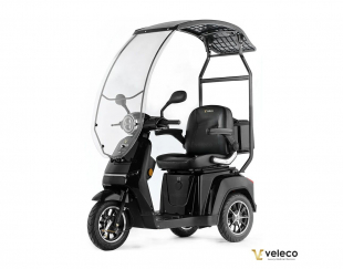 VELECO Turris mit Dach, Schwarz, 3 rad, 800W, 12 km/h