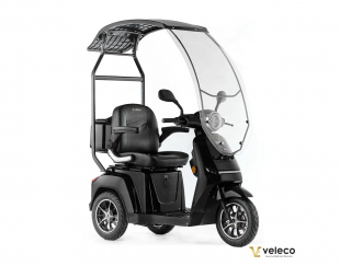 VELECO Turris mit Dach, Schwarz, 3 rad, 800W, 12 km/h