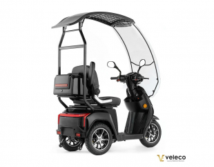 VELECO Turris mit Dach, Schwarz, 3 rad, 800W, 12 km/h