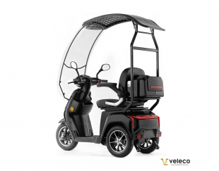 VELECO Turris mit Dach, Schwarz, 3 rad, 800W, 12 km/h