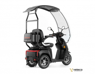 VELECO Turris mit Dach, Schwarz, 3 rad, 800W, 12 km/h