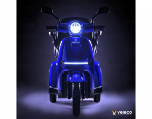 VELECO Turris mit Dach, Blau, 3 rad, 800W, 12 km/h