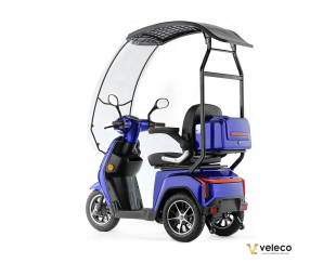 VELECO Turris mit Dach, Blau, 3 rad, 800W, 12 km/h