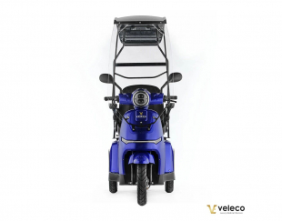 VELECO Turris mit Dach, Blau, 3 rad, 800W, 12 km/h