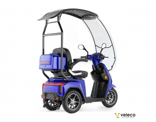 VELECO Turris mit Dach, Blau, 3 rad, 800W, 12 km/h