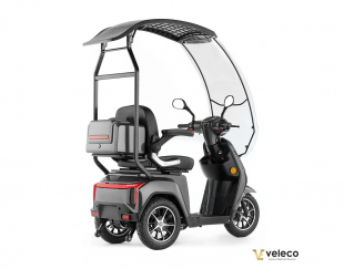 VELECO Turris mit Dach, Grau, 3 rad, 800W, 12 km/h