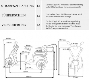 ECO ENGEL 503 Silber, 25 km/h, 20Ah Lithium Akkus Elektromobil