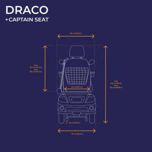 VELECO DRACO mit Kapitnssitz herausnehmbarer Lithium-Ionen-Akku