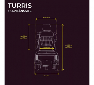 Veleco TURRIS mit Kapitnssitz, 800W, 12 km/h Lithium Akku