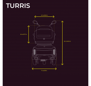 VELECO TURRIS 3-Rad-Mobilitts-Roller 800W, Lithium-Ionen Akku