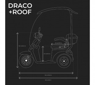 Veleco DRACO Seniorenmobil mit Dach, 12 km/h Lithium Akku