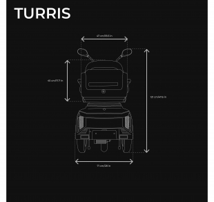 VELECO TURRIS 3-Rad-Mobilitts-Roller 800W, Lithium-Ionen Akku